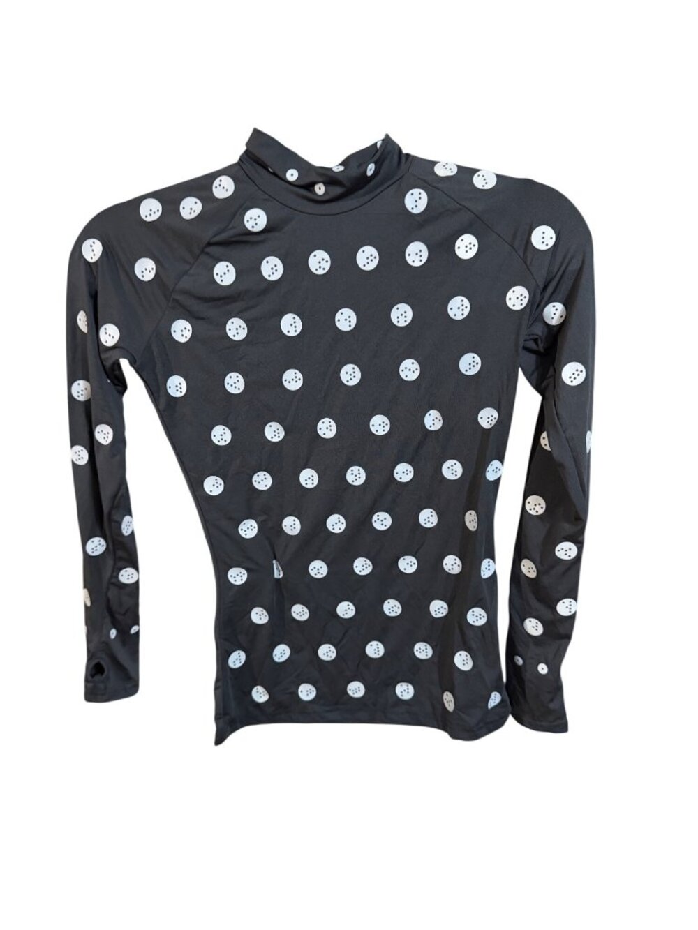 ZOZO Suit Polka Dot Black Two-Piece Set - Long Sleeve Top & Leggings - Size 2 - - Picture 3 of 4